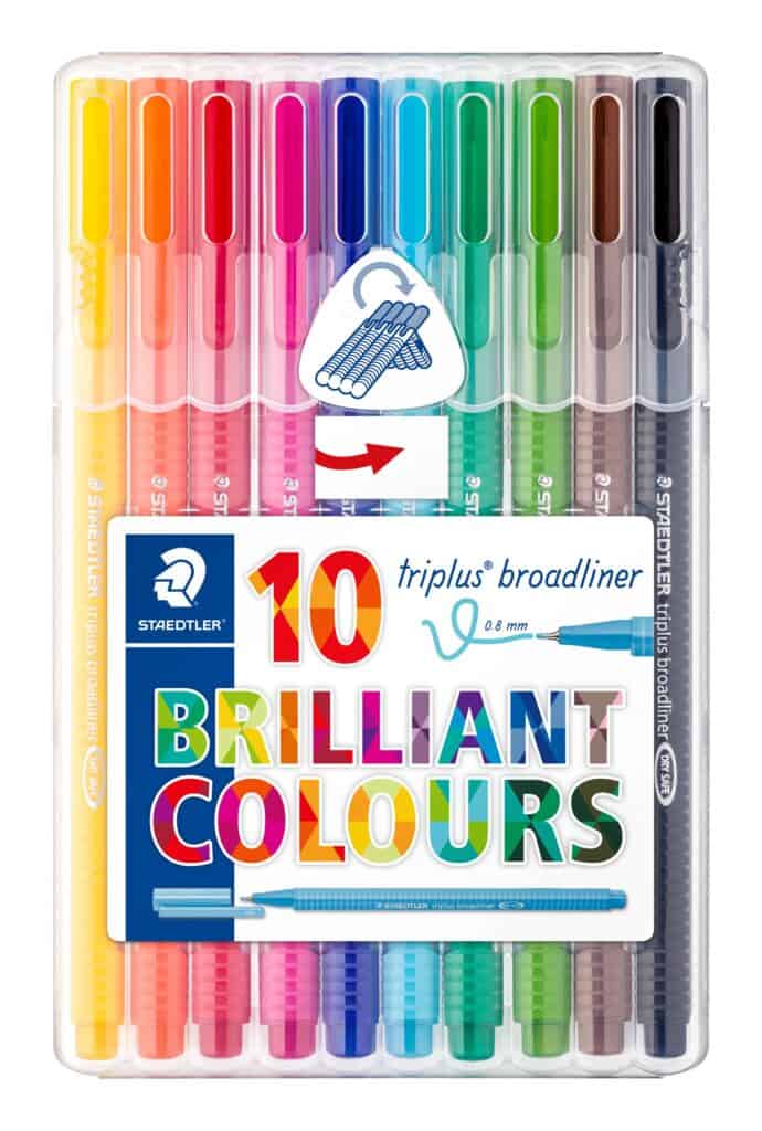 STAEDTLER 10 BRILLIANT triplus broadline coolours