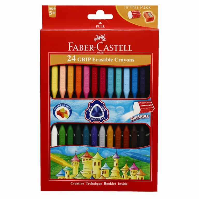 Faber-Castell Grip Erasable Triangular Crayons set of 24