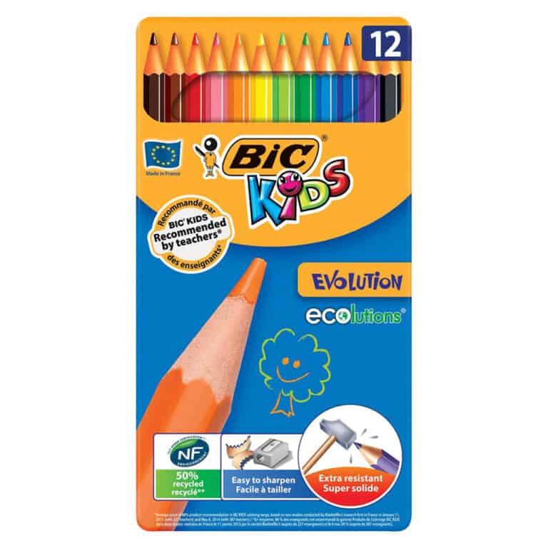 BIC Kids 12 Color Pencil Metal Box