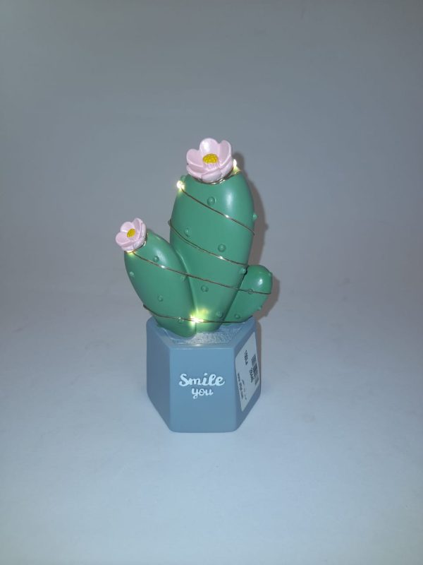 Cactus Green Statue With Lights