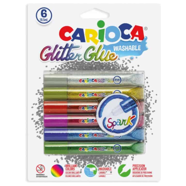 Glue 6 Carioca Glitter Washable