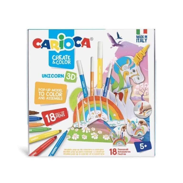 3D طقم كاريوكا الوان مع بازل يوني كورن