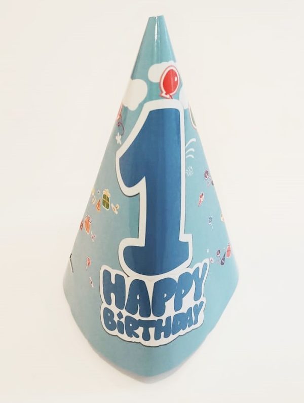 Happy Birthday 1 Year Blue 6 pcs