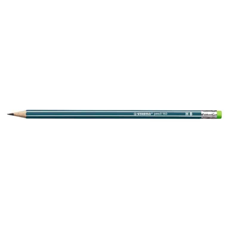 Dark Green Stabilo Pencil with Eraser HB
