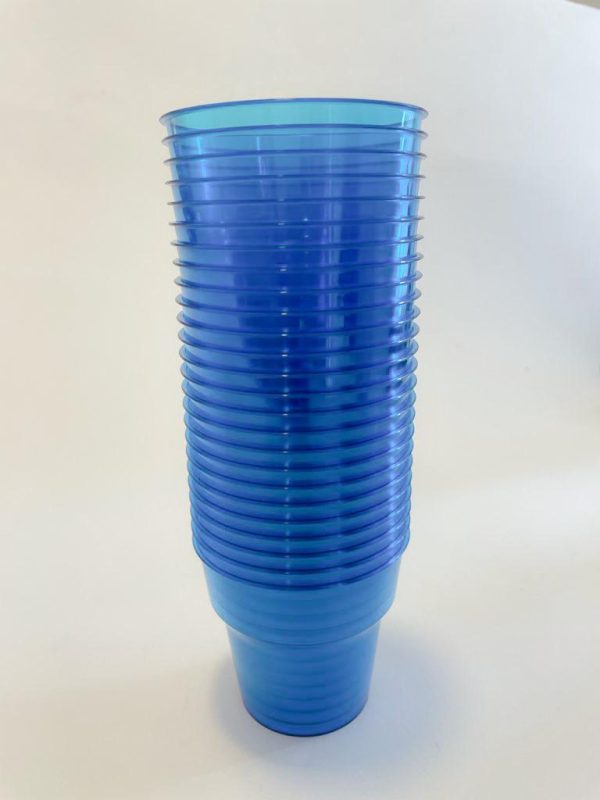 Plastic cup 25 pieces blue