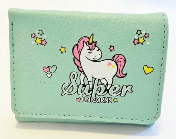 Unicorn Mint Green Wallet for Girls