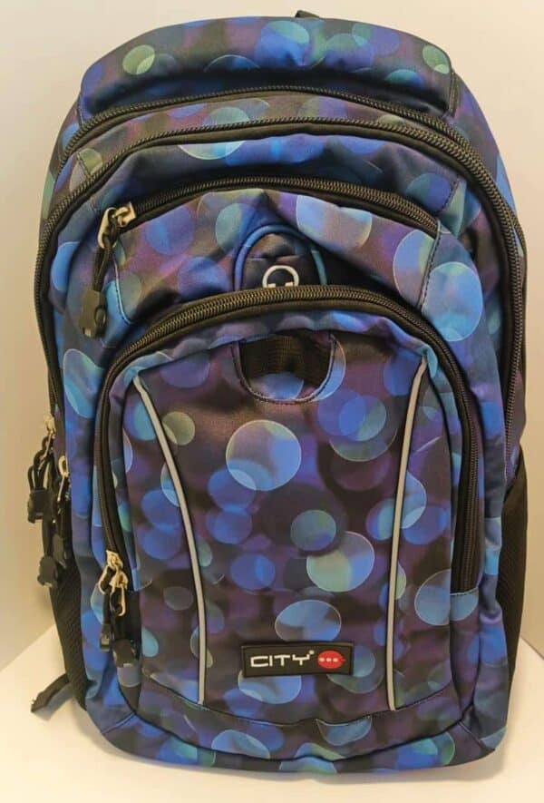 city bag - young bubbles blue