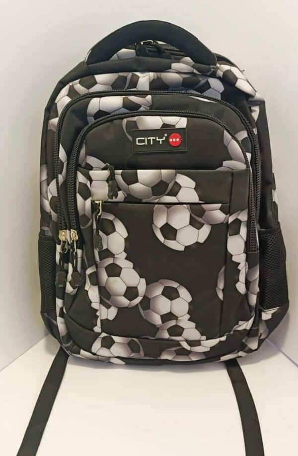 city bag young backpack footballs