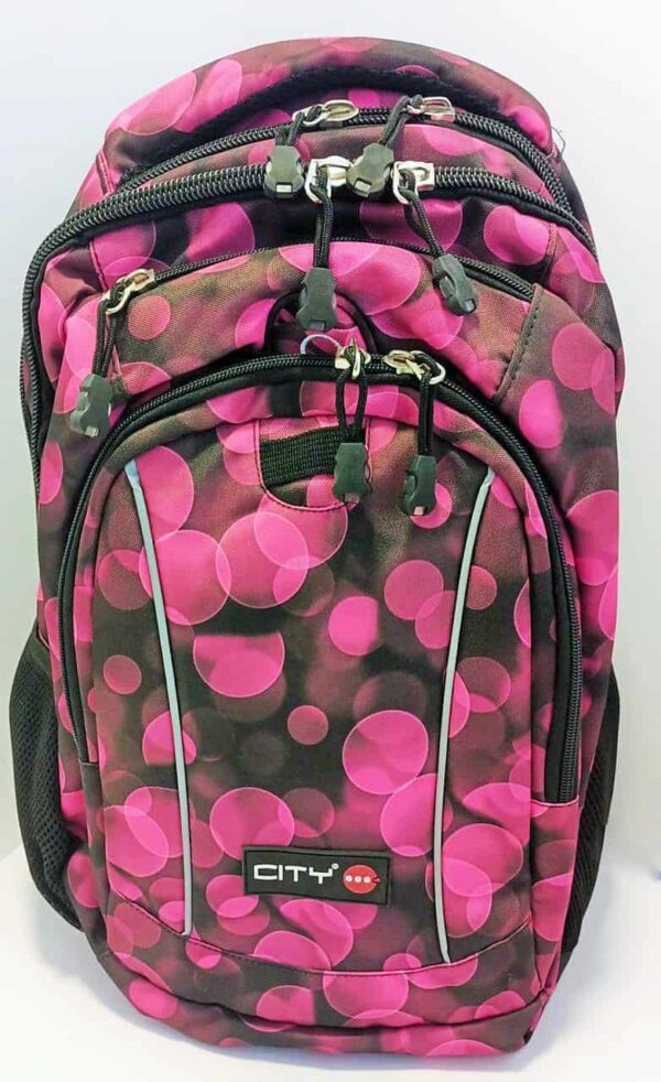 City The Mag Pink Bubbles Backpack