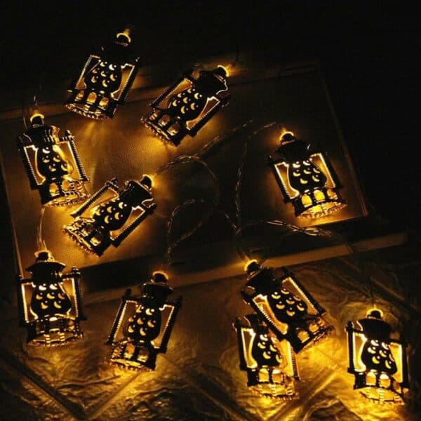 Ramadan Lamp Lights Gold with warm Lights 1.5m
