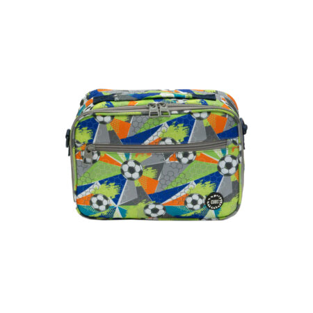 Neon Green Football Cross Lunch Bag 1