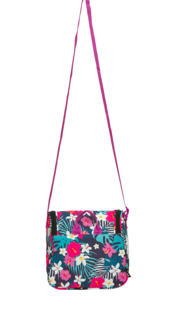 Pink Flower Garden Cross Lunch Bag 2 - Image 3