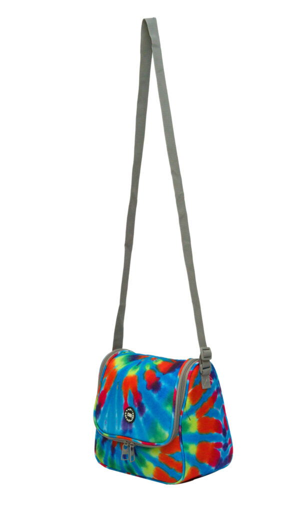 Turqoise Tie Dye  Cross Lunch Bag 2 - Image 2