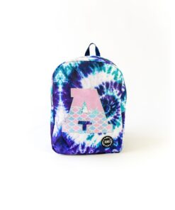 Purple Tie Dye With Letter A Big And Basic Backpack