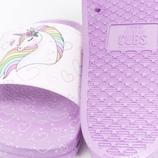 Unicorn Hearts Purple Girls Slide - Image 4