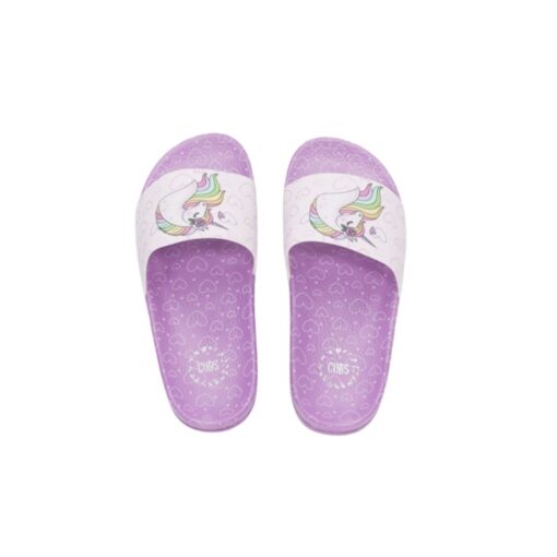 Unicorn Hearts Purple Girls Slide - Image 2