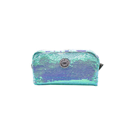 Blue Unicorn Head  Sequin Pencil Case