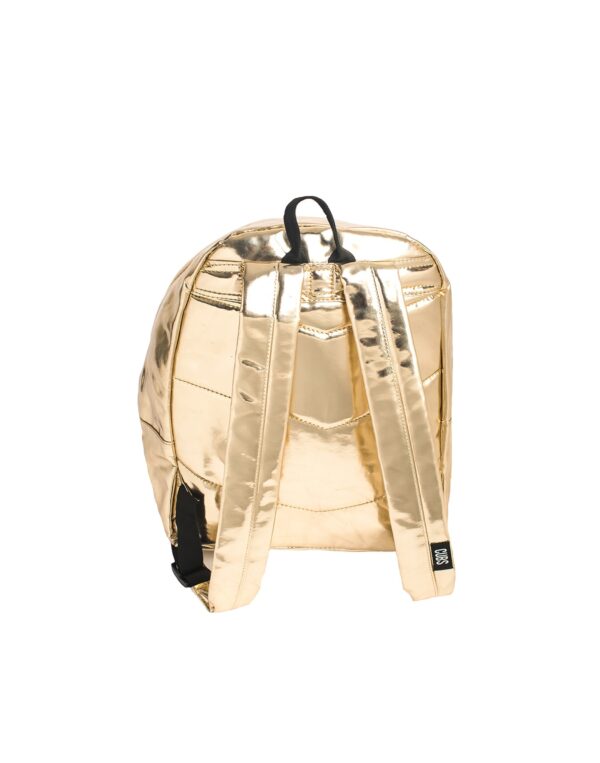 Urban Fashion Leather Backpack Gold - Image 3