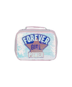 White/Peach Sequin Lunch Bag