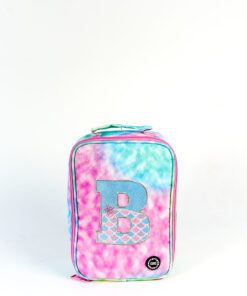 Pink Tie Dye With Letter B Big And Basic Lunch Bag