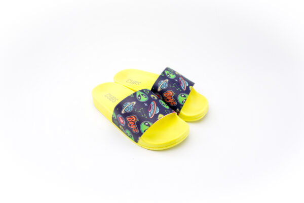 Neon Yellow Space Aliens Slide