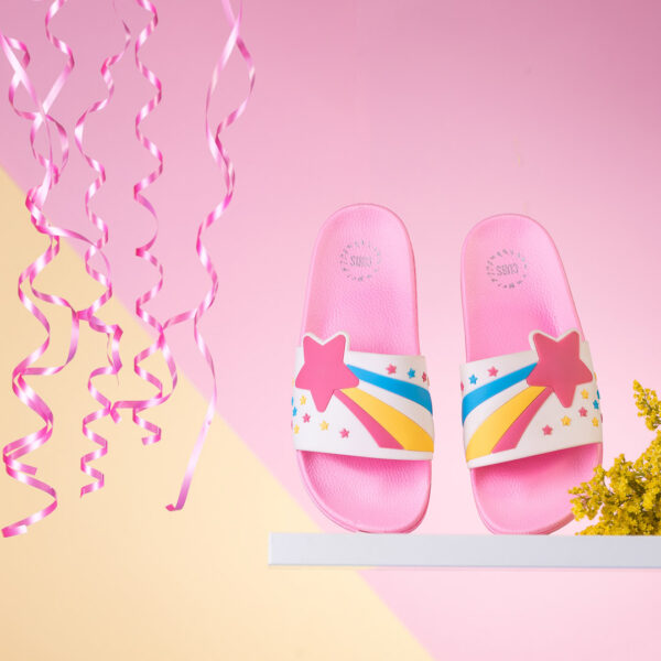 ⁦RAINBOW STAR PINK SLIDE⁩ - الصورة ⁦2⁩