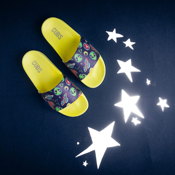 Neon Yellow Space Aliens Slide - Image 2