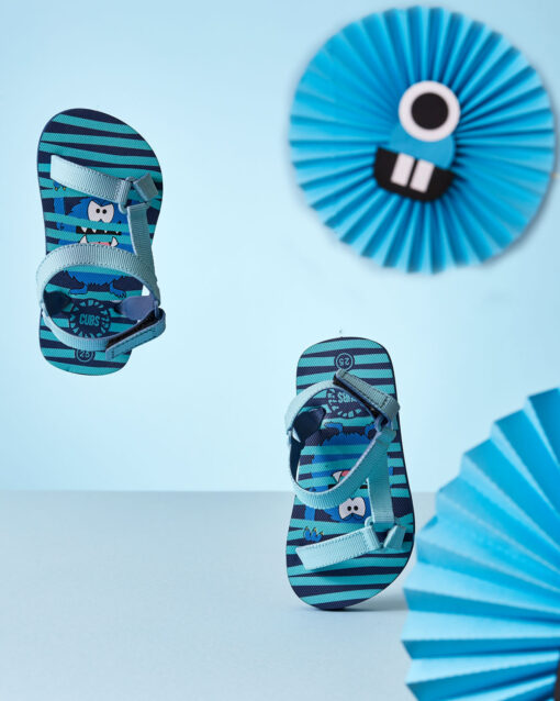 Monster Stripes Boys Sporty Sling CUBS Sandal - Image 5
