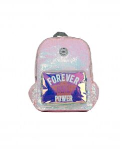 White/Peach Sequin Backpack